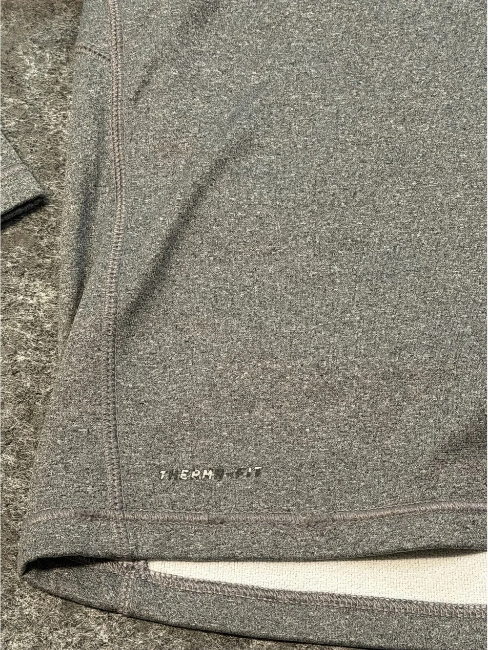 Nike Therma-Fit Quarter Zip Pullover Mens Small Gray Long Sleeve Swoosh